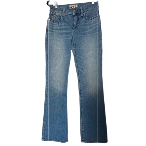 Madewell Kick Out Jeans Women's 26 Blue Stretch Denim Mid Rise Bootcut Pant - Picture 2 of 12